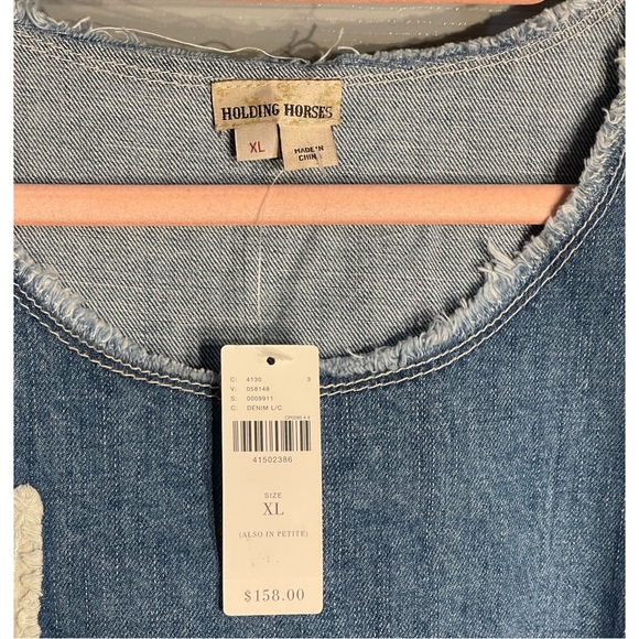 Anthropologie Holding Horses Jean Appliqué Shift Dress NWT Size XL - Picture 12 of 15